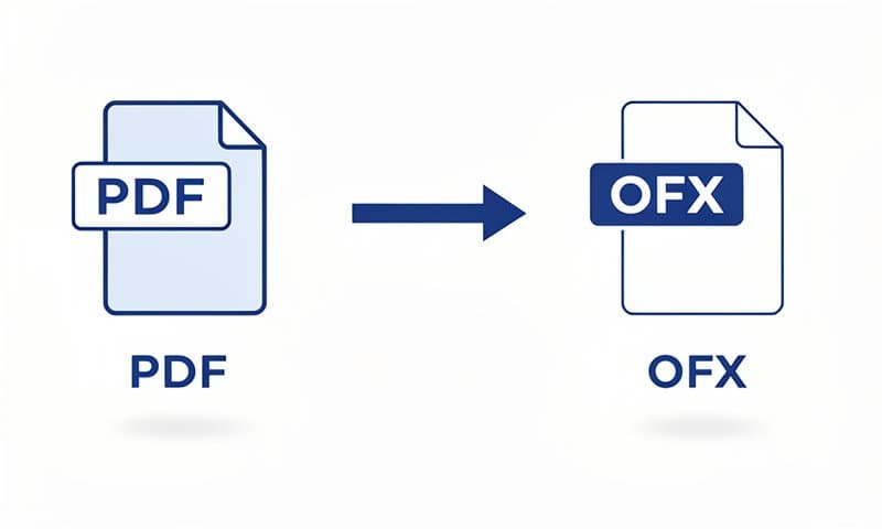 PDF to OFX conversion process flow