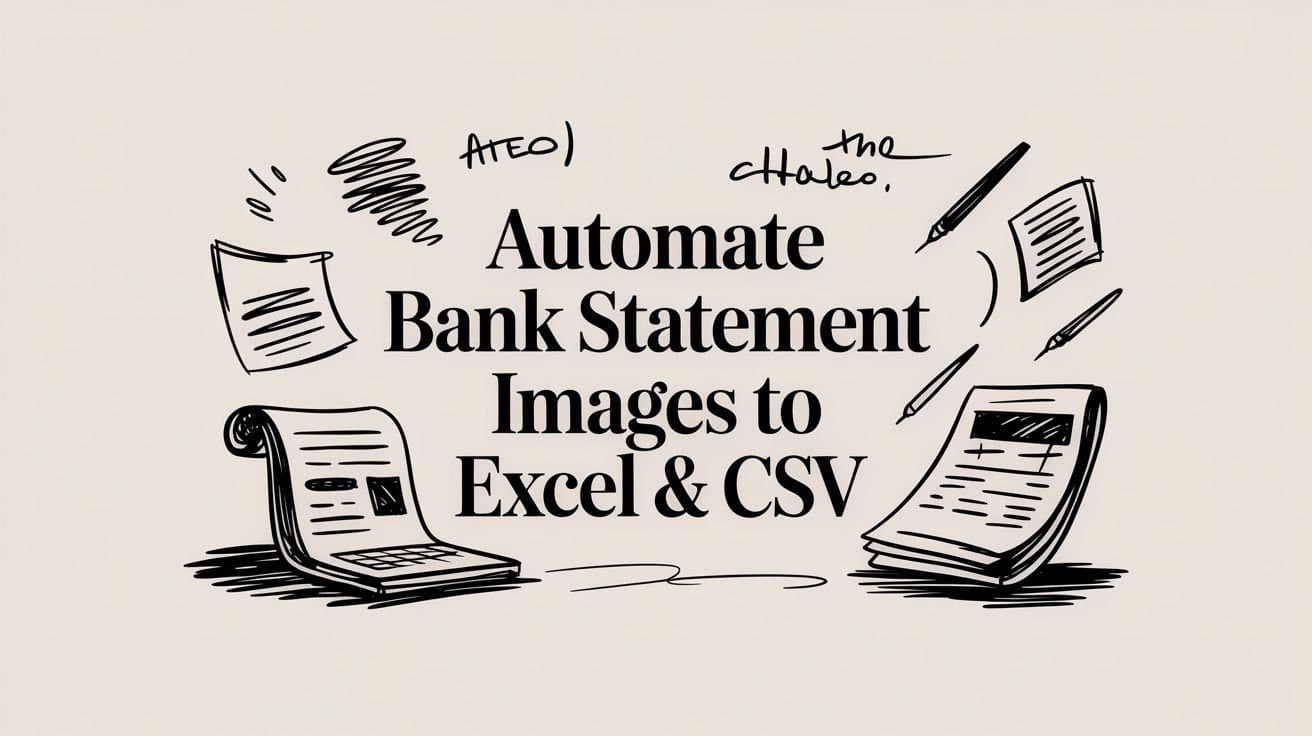 Automate Bank Statement Images to Excel & CSV