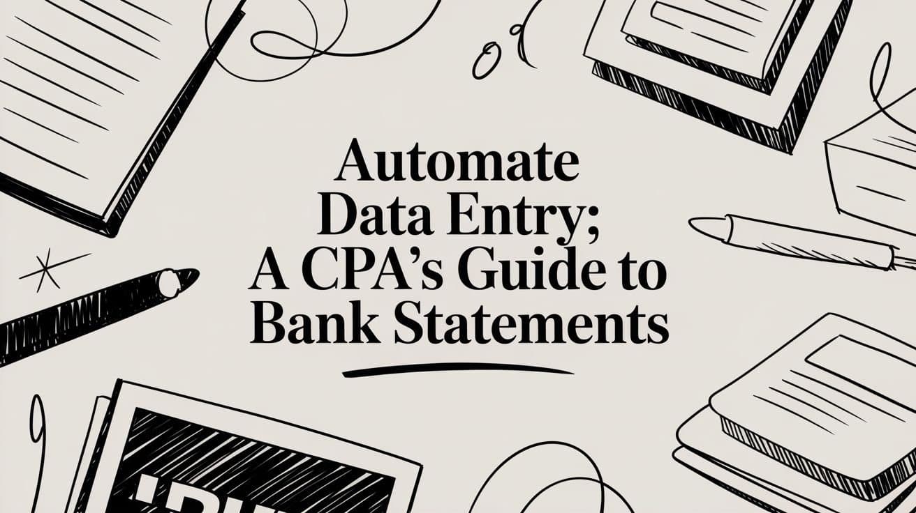 Automate Data Entry: A CPA's Guide to Bank Statements