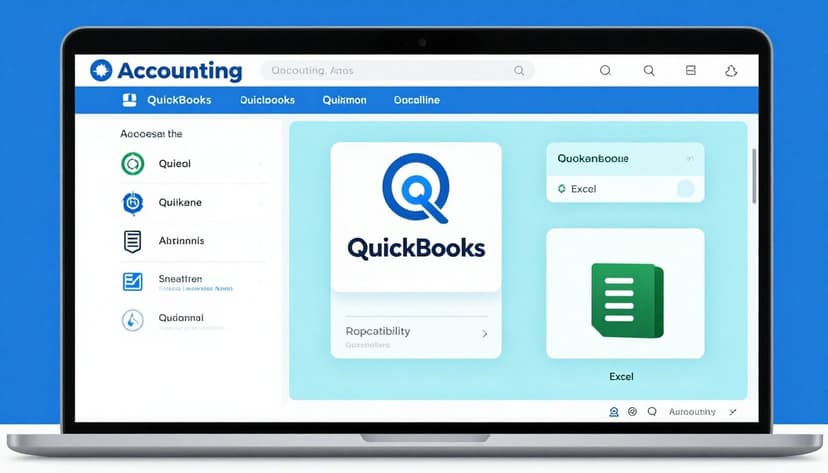 Accounting software logos showing QuickBooks Quicken Excel compatibility