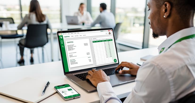 South African professional converting Capitec bank statement PDF to spreadsheet